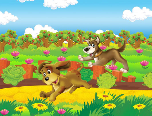 The Life on the Farm Wall Mural
