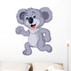 Cute Koala Cartoon Running Wall Decal