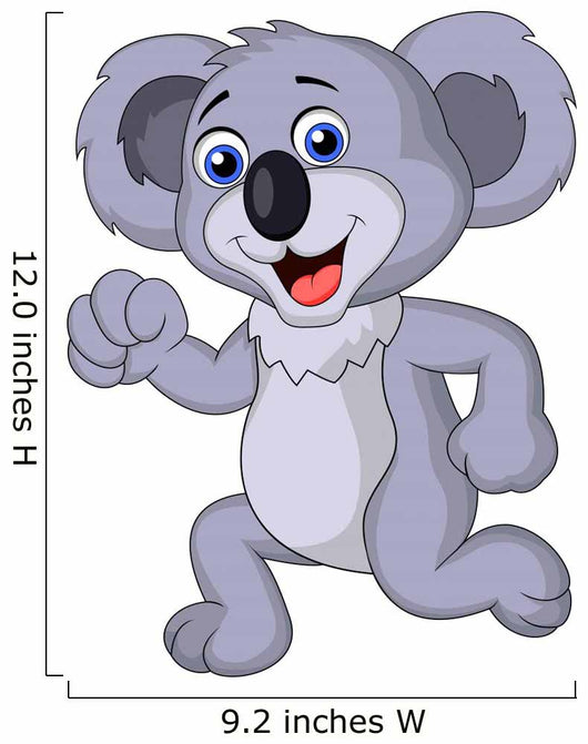 Cute Koala Cartoon Running Wall Decal