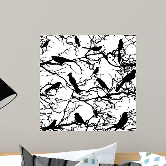 Seamless tree pattern Wall Mural