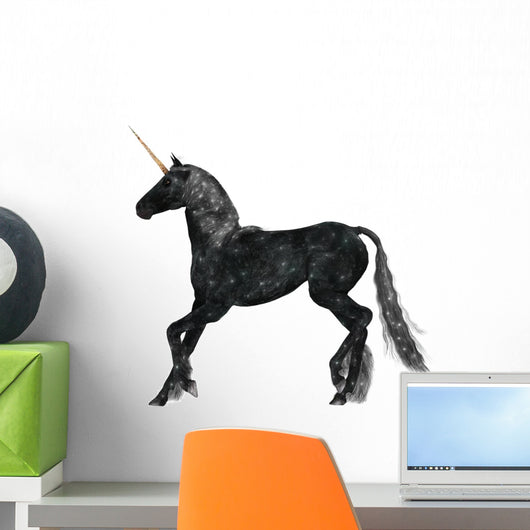 Black Unicorn Wall Decal