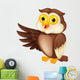Owl cartoon waving Wall Decal