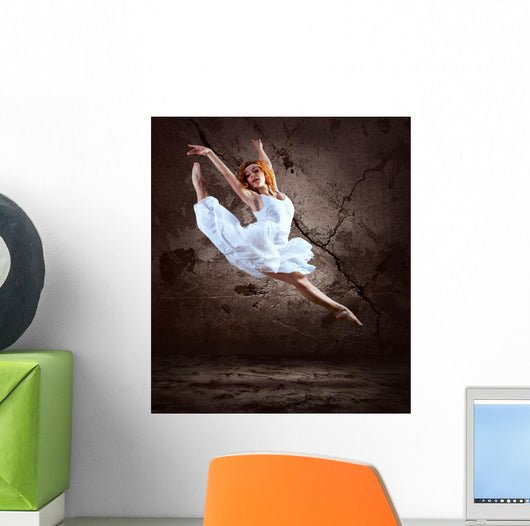 Woman Dancer Jump Posing