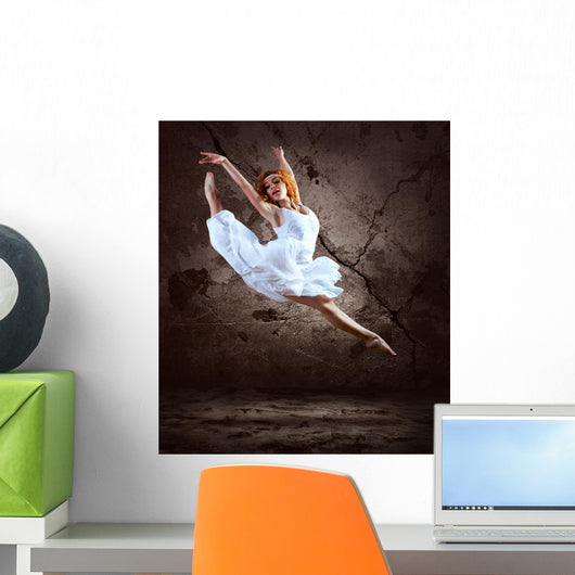 Woman Dancer Jump Posing
