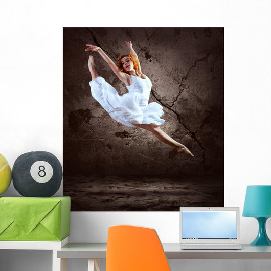 Woman Dancer Jump Posing