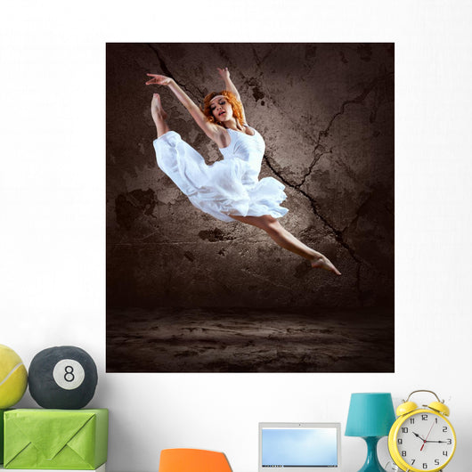 Woman Dancer Jump Posing