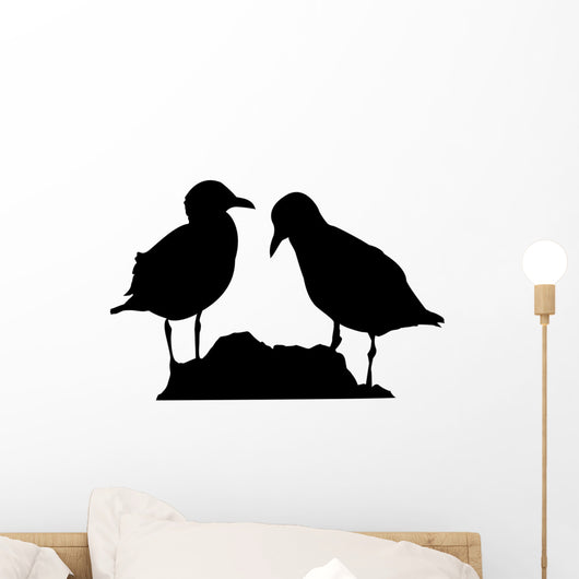 Seagull silhouette vector Wall Decal