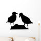Seagull silhouette vector Wall Decal