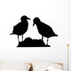 Seagull silhouette vector Wall Decal