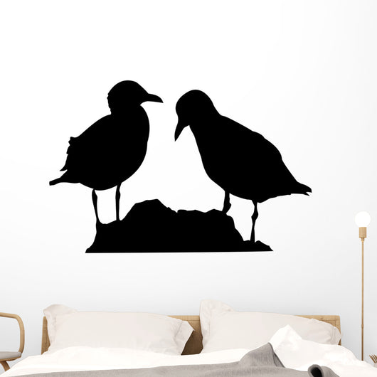 Seagull silhouette vector Wall Decal
