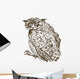 Owl Line Art Wall Decal