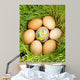 Colored Egg between Unpainted Wall Mural