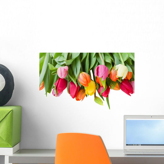 spring tulips border Wall Decal