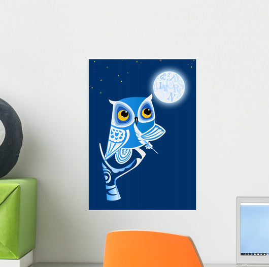 Night Owl Writer Wall Mural