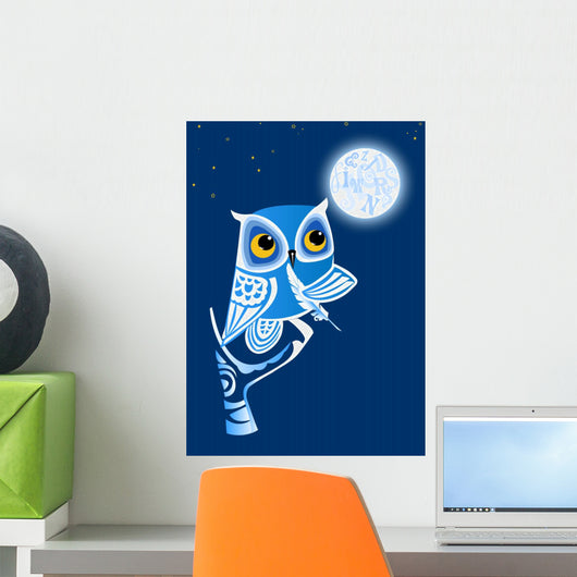 Night Owl Writer Wall Mural