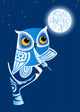 Night Owl Writer Wall Mural
