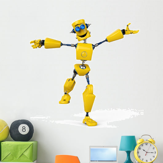 Yellow Robot Is Happy
