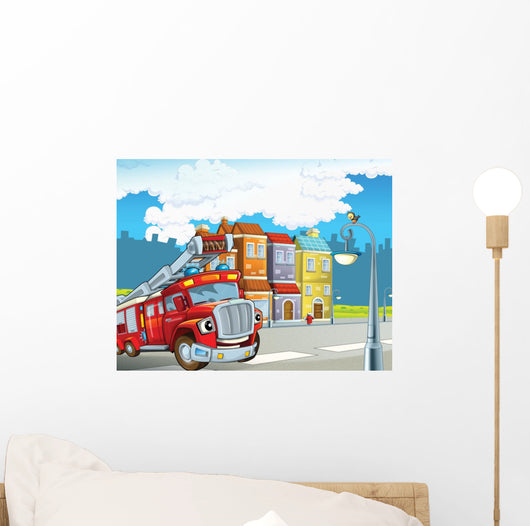 Red Firetruck Duty Illustration