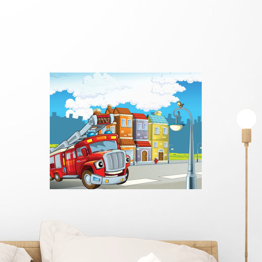 Red Firetruck Duty Illustration