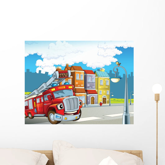 Red Firetruck Duty Illustration