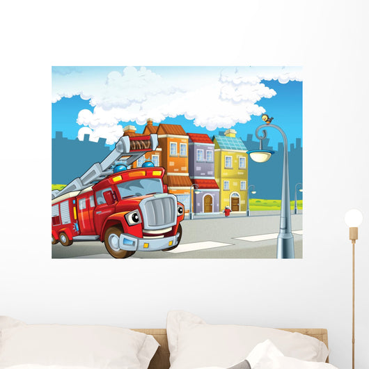 Red Firetruck Duty Illustration