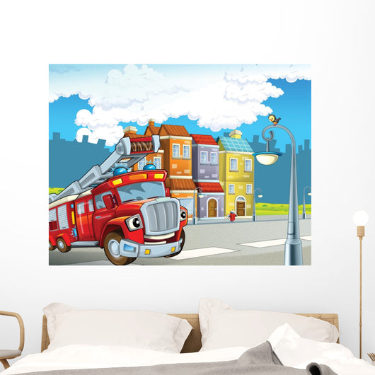 Red Firetruck Duty Illustration