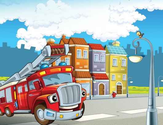 Red Firetruck Duty Illustration