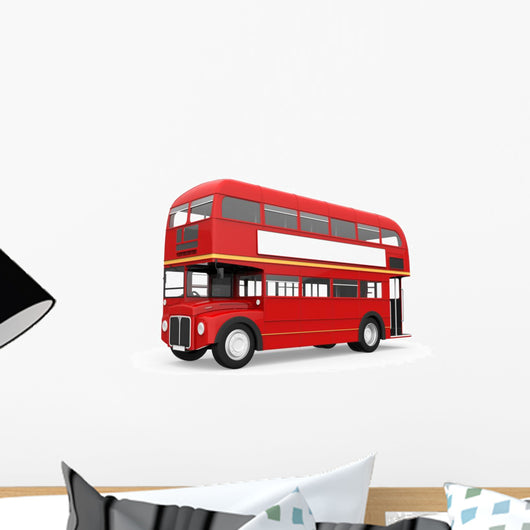 Red Double Decker Bus Wall Decal