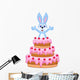 Rabbit inside the Cake - Birthday Card Wall Decal