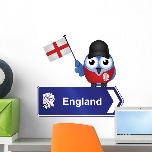 Comical England Sign Wall Decal