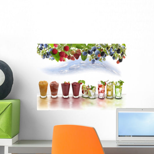 Fruit Drinks Assortment Wall Mural
