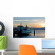 Ferry in Sunrise Wall Mural