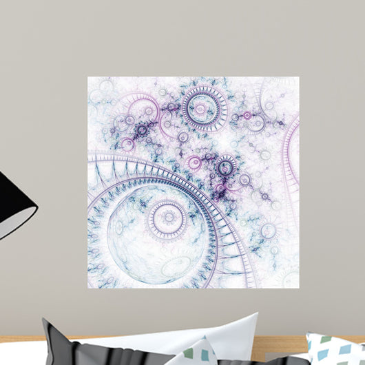 Closeup Clockwork Steampunk Watch Wall Mural