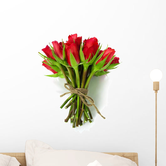 red roses bouquet Wall Decal