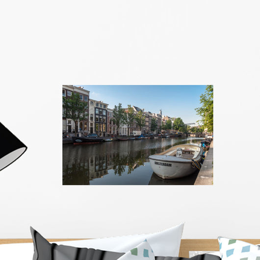 Anchored Boats One Canals