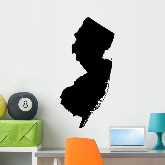 Map of New Jersey USA Wall Decal