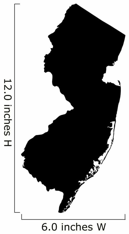 Map of New Jersey USA Wall Decal