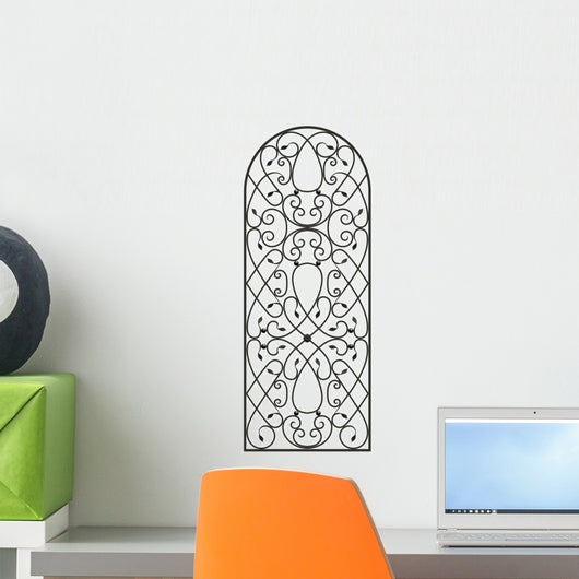 Iron fence with flowers and leaves Wall Decal