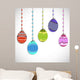Vintage Easter seamless pattern with decorated eggs. Wall Mural