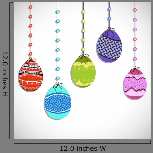 Vintage Easter seamless pattern with decorated eggs. Wall Mural