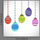 Vintage Easter seamless pattern with decorated eggs. Wall Mural