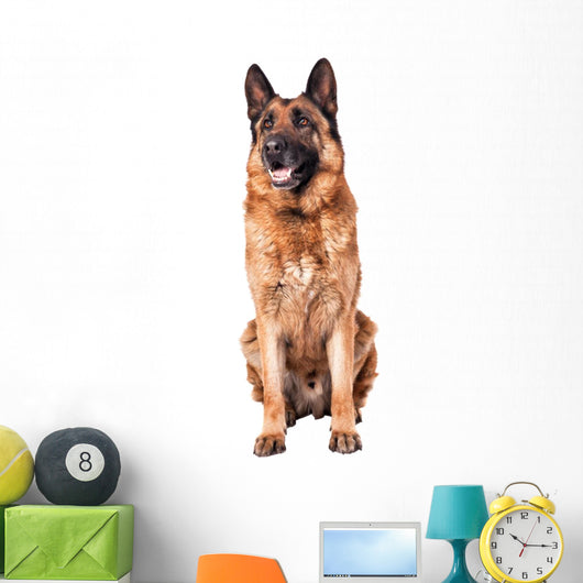 German Shepherd on White Wall Decal