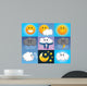 Cute Weather Symbols Wall Mural