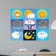 Cute Weather Symbols Wall Mural
