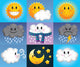 Cute Weather Symbols Wall Mural