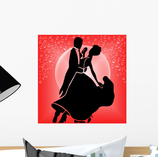 Ballroom dancers red Wall Mural