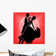 Ballroom dancers red Wall Mural