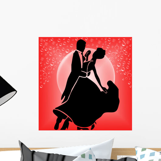 Ballroom dancers red Wall Mural