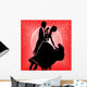 Ballroom dancers red Wall Mural