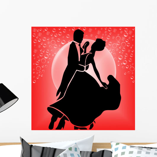 Ballroom dancers red Wall Mural